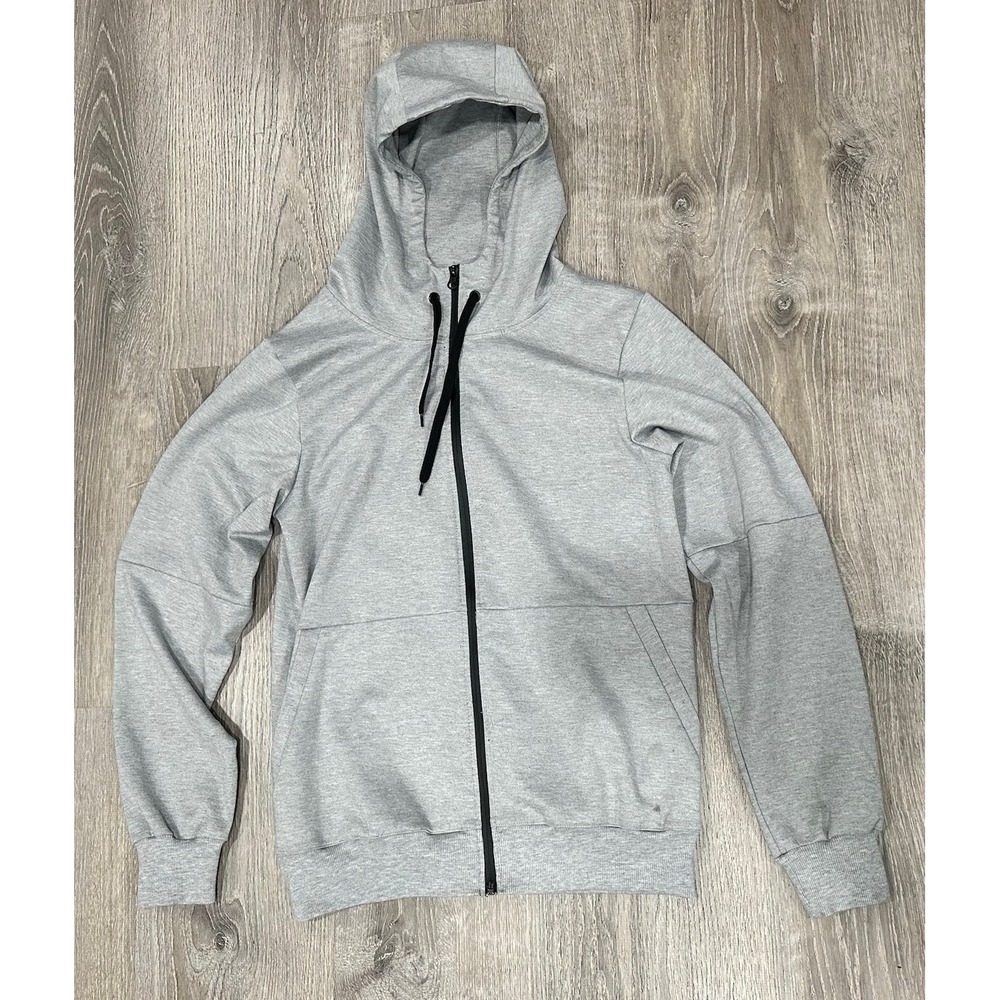 Riflessi Hoodie Men's Large Gray Collection Premium Edition Full Zip Tech Hoodie
